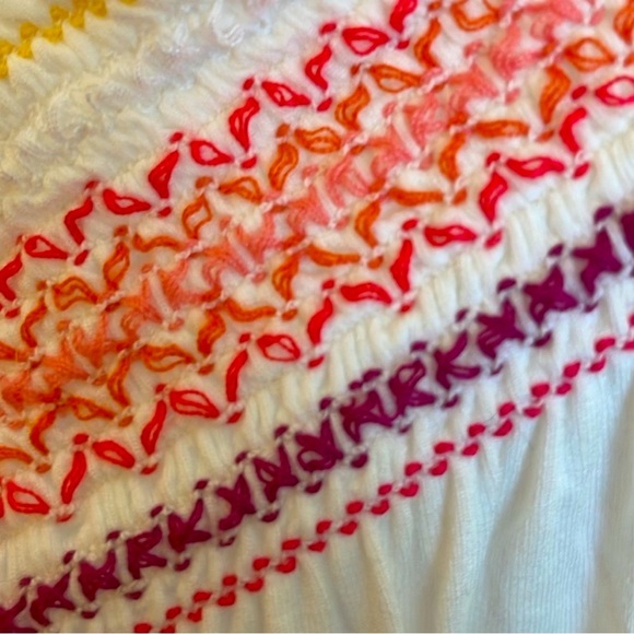 Michael Stars Embroidery Top with Elastic Waist & Peplum Off or On Shoulder! OS - Picture 7 of 8